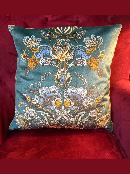 Eden lagoon luxury pink velvet cushion Becca Who