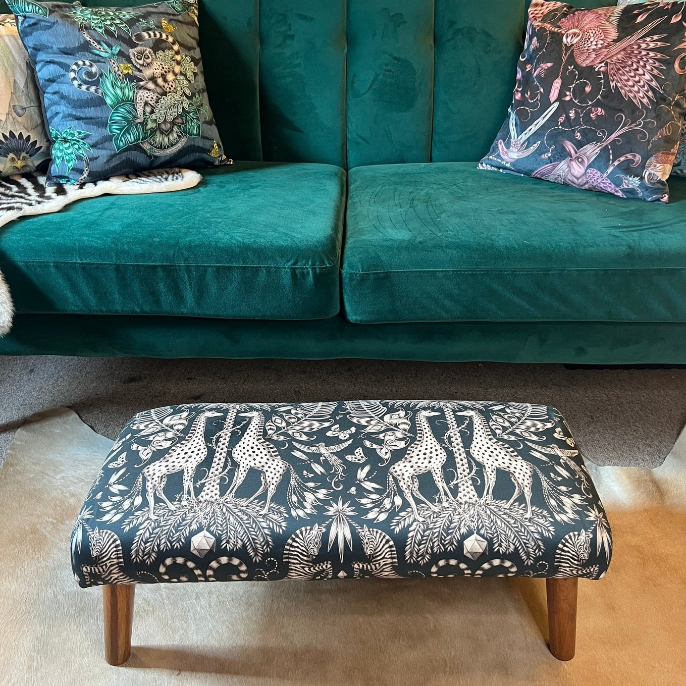 Kruger navy footstool Emma J Shipley