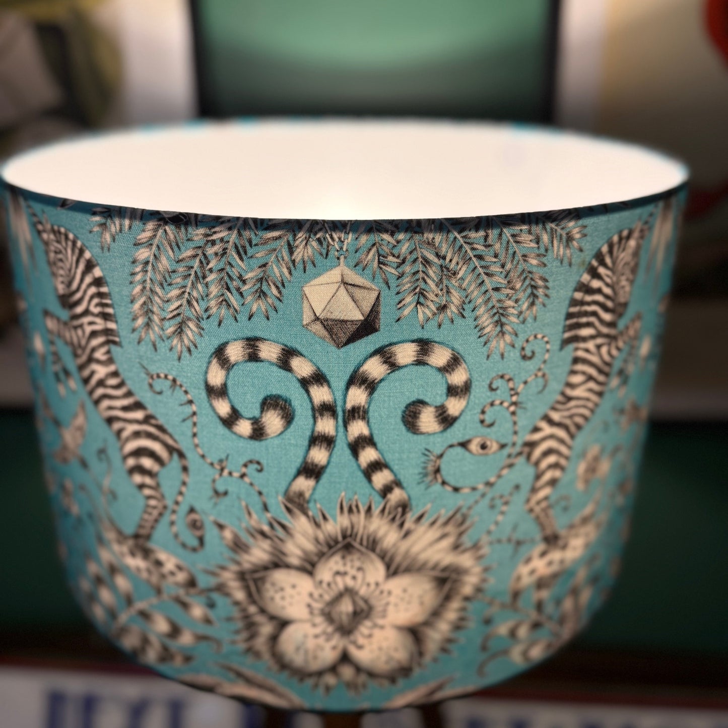 The Kruger
lampshade Emma J Shipley giraffe turquoise
