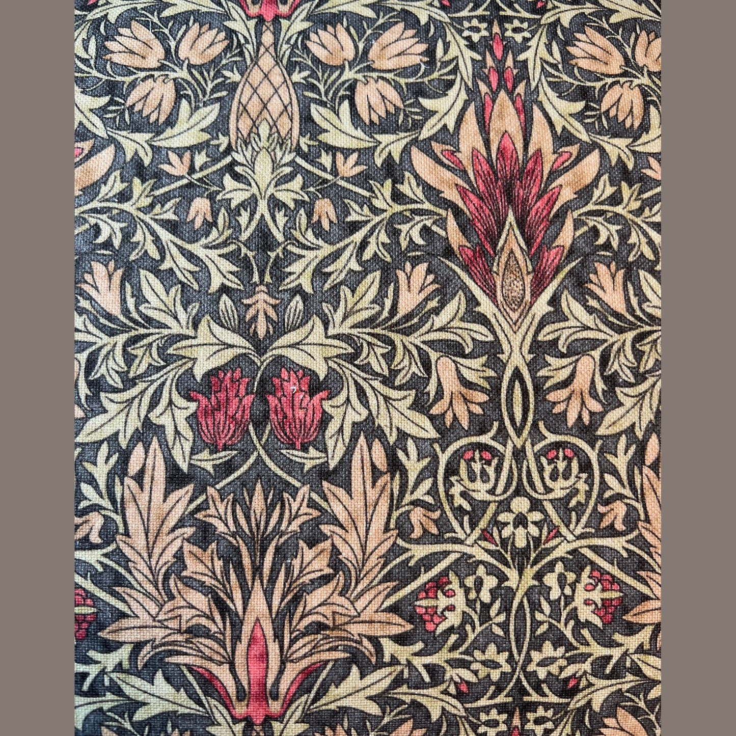 William Morris snakehead mocha Footstool