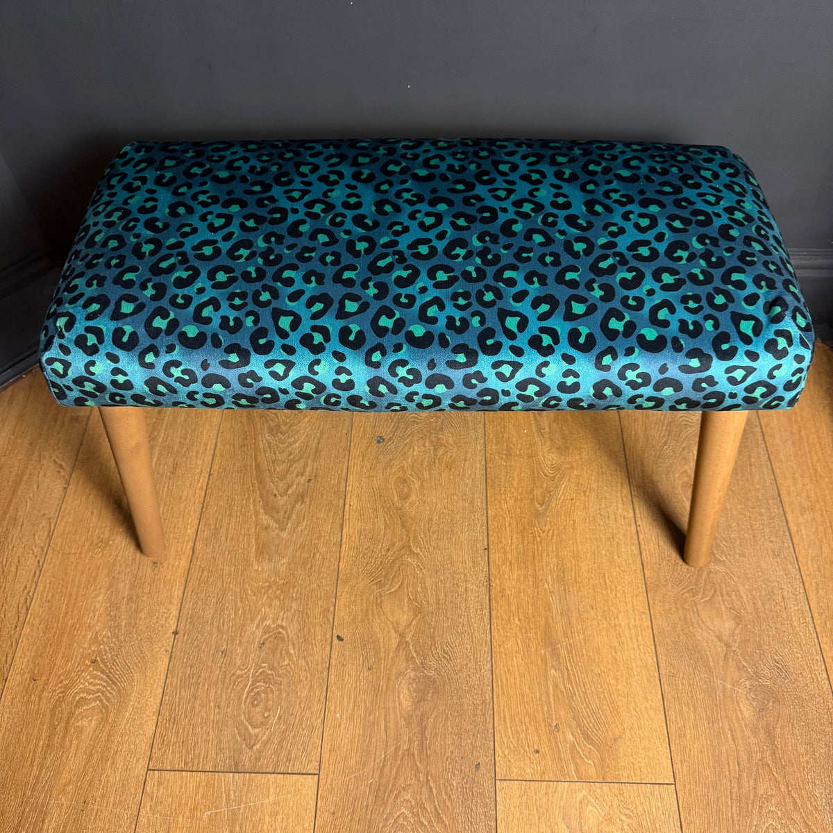 Leopard Skin | Turquoise & Grey Velvet | Becca Who | Bench