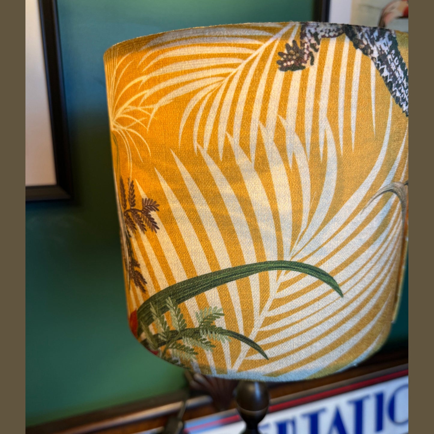 Crocodilia sunset velvet lampshade Becca Who