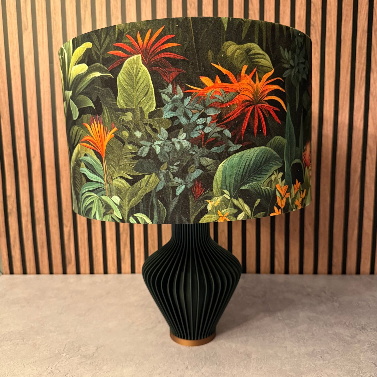 Lush leaf velvet lampshade