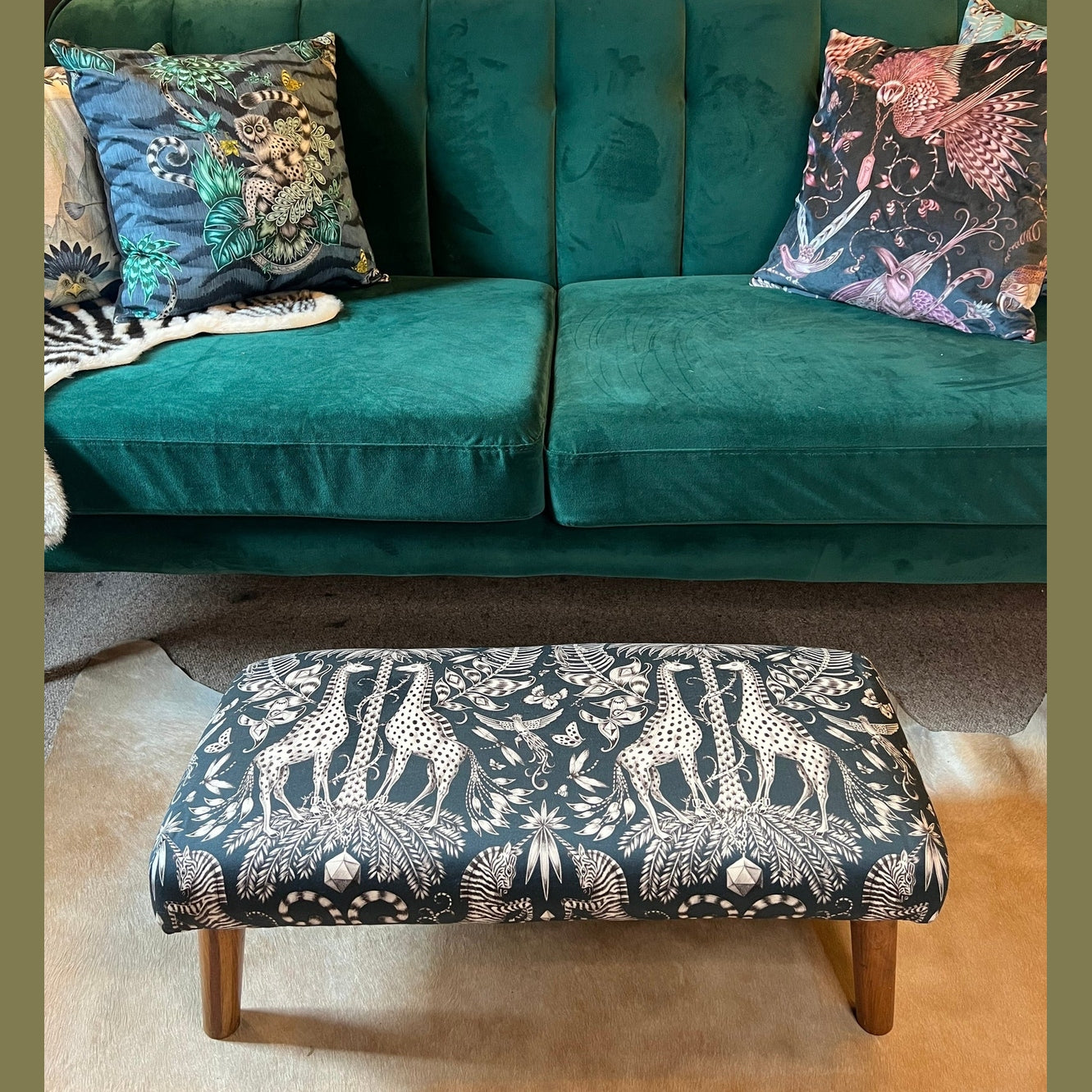 Kruger navy footstool Emma J Shipley
