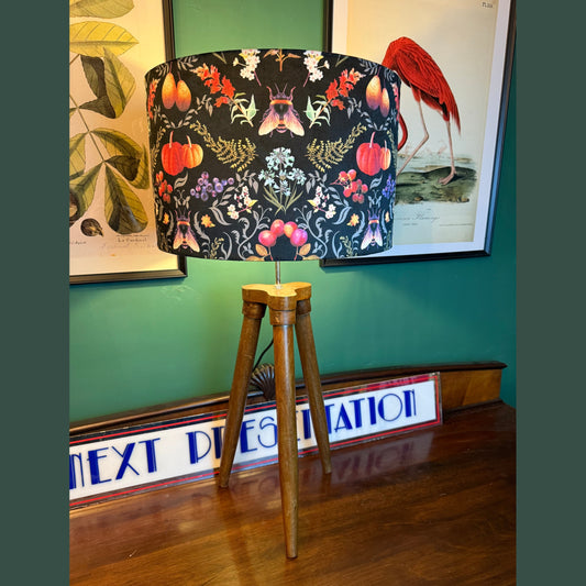 Bee Dance Black pumpkin velvet lampshade Becca Who