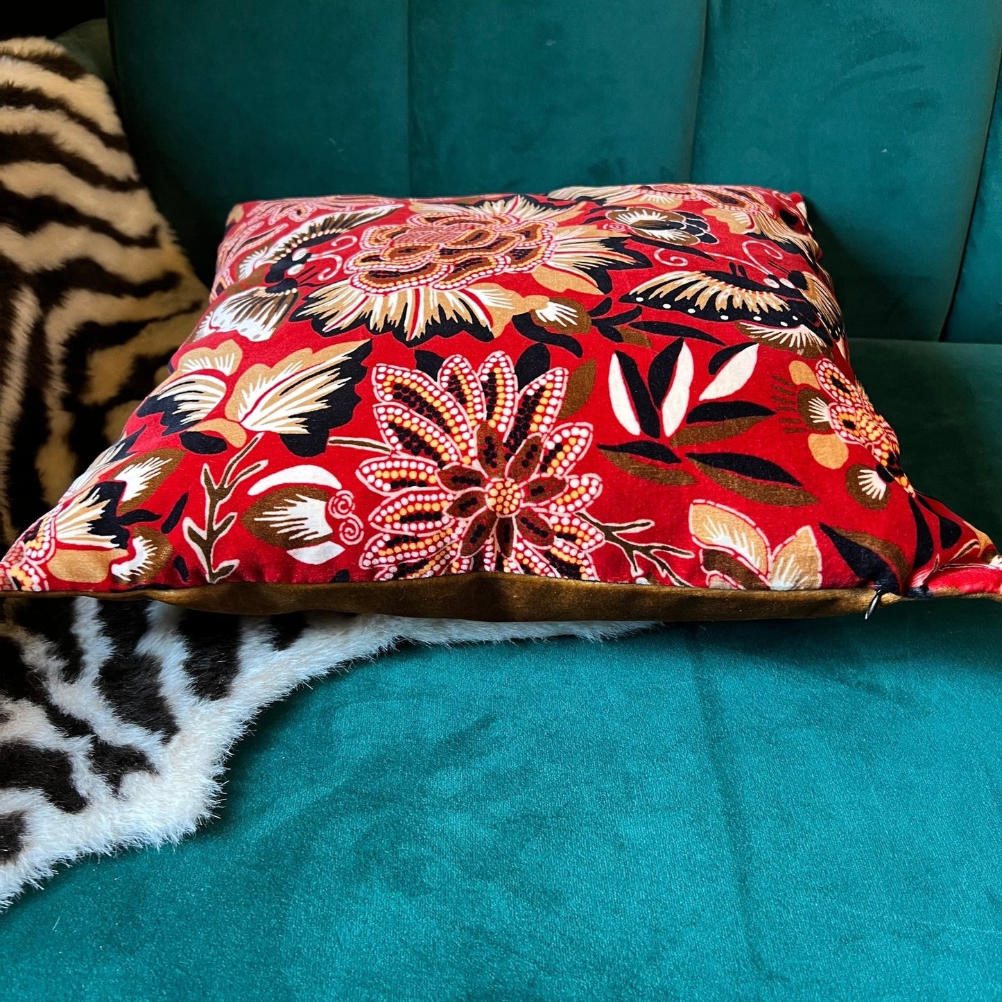 Sanderson Amara oriental butterflies luxury velvet cushion