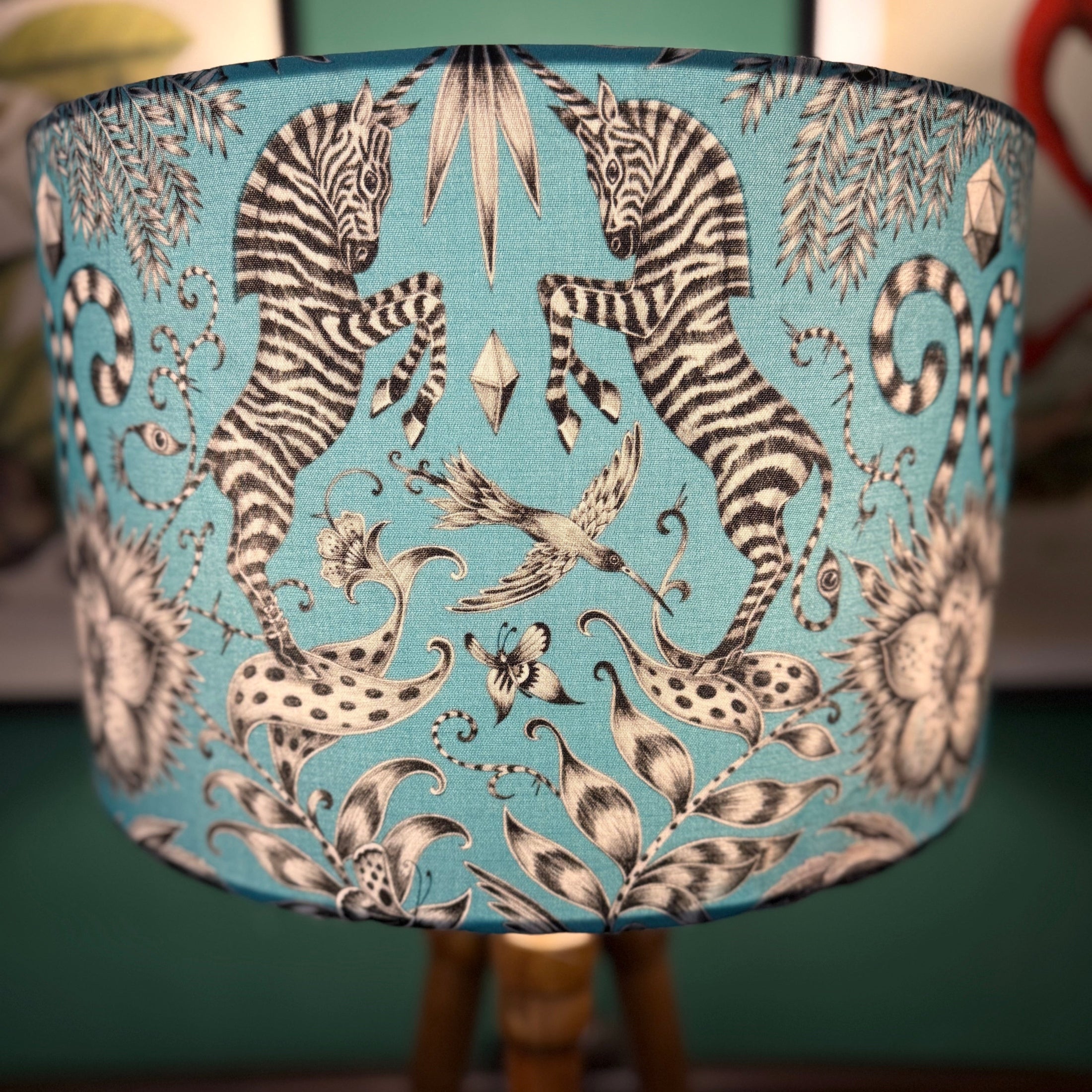 The Kruger
lampshade Emma J Shipley giraffe turquoise