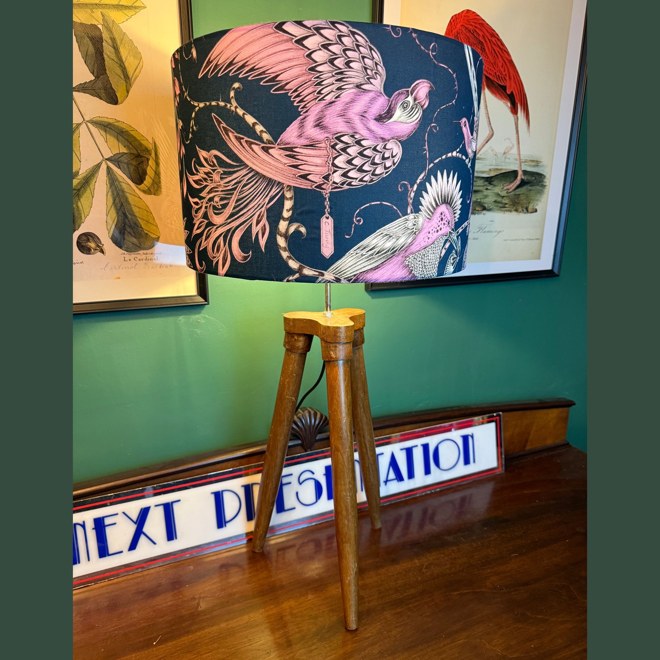 Audubon | Navy & Purple | Emma J Shipley | Lampshade