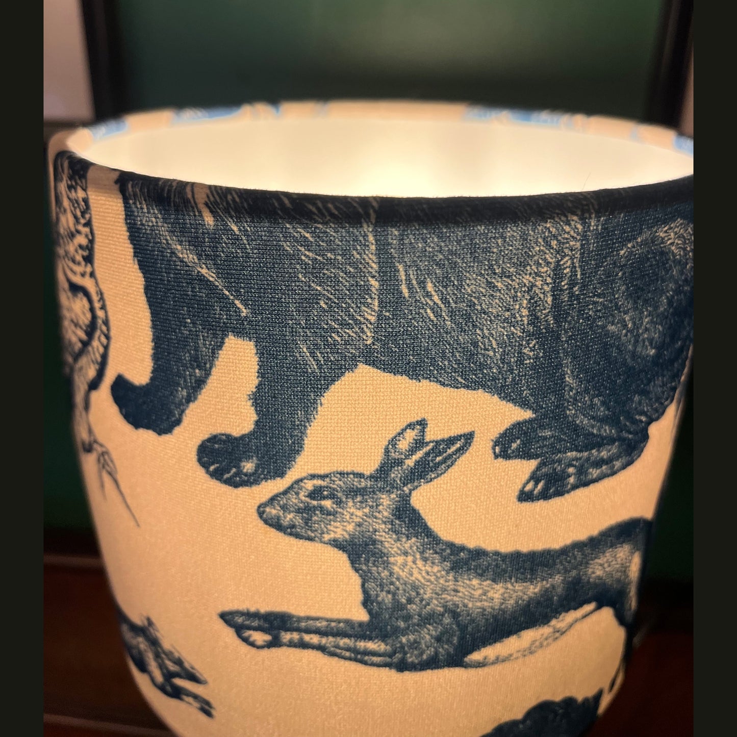 Mythical beasts velvet lampshade