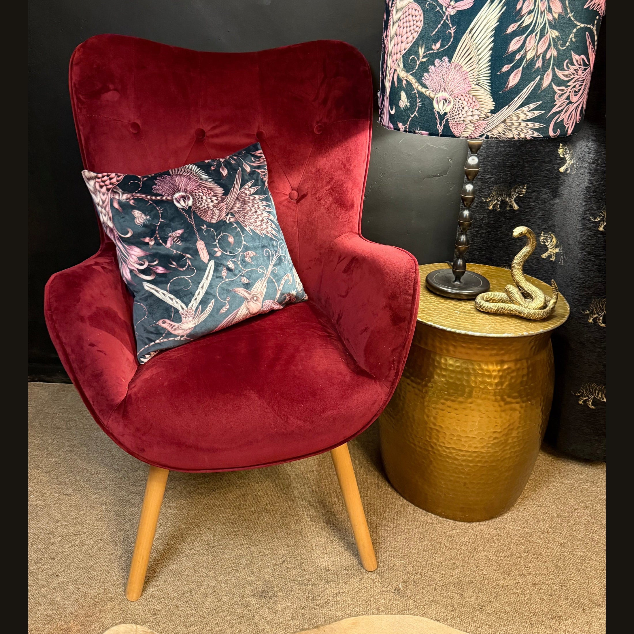 Audubon | Navy & Purple | Emma J Shipley | Lampshade