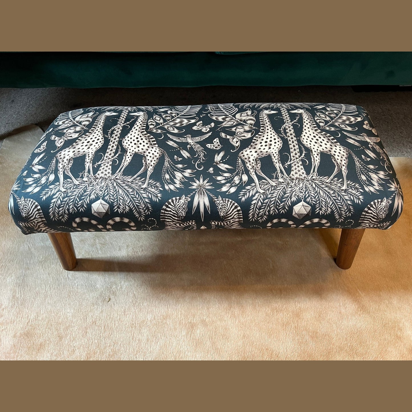 Kruger navy footstool Emma J Shipley