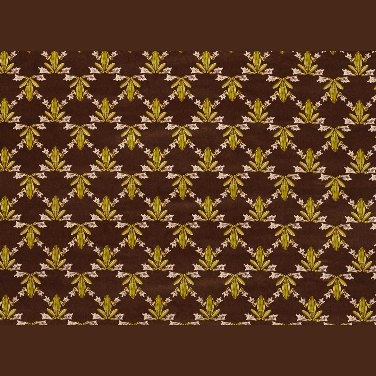 Wood frog luxury velvet cushion Harlequin