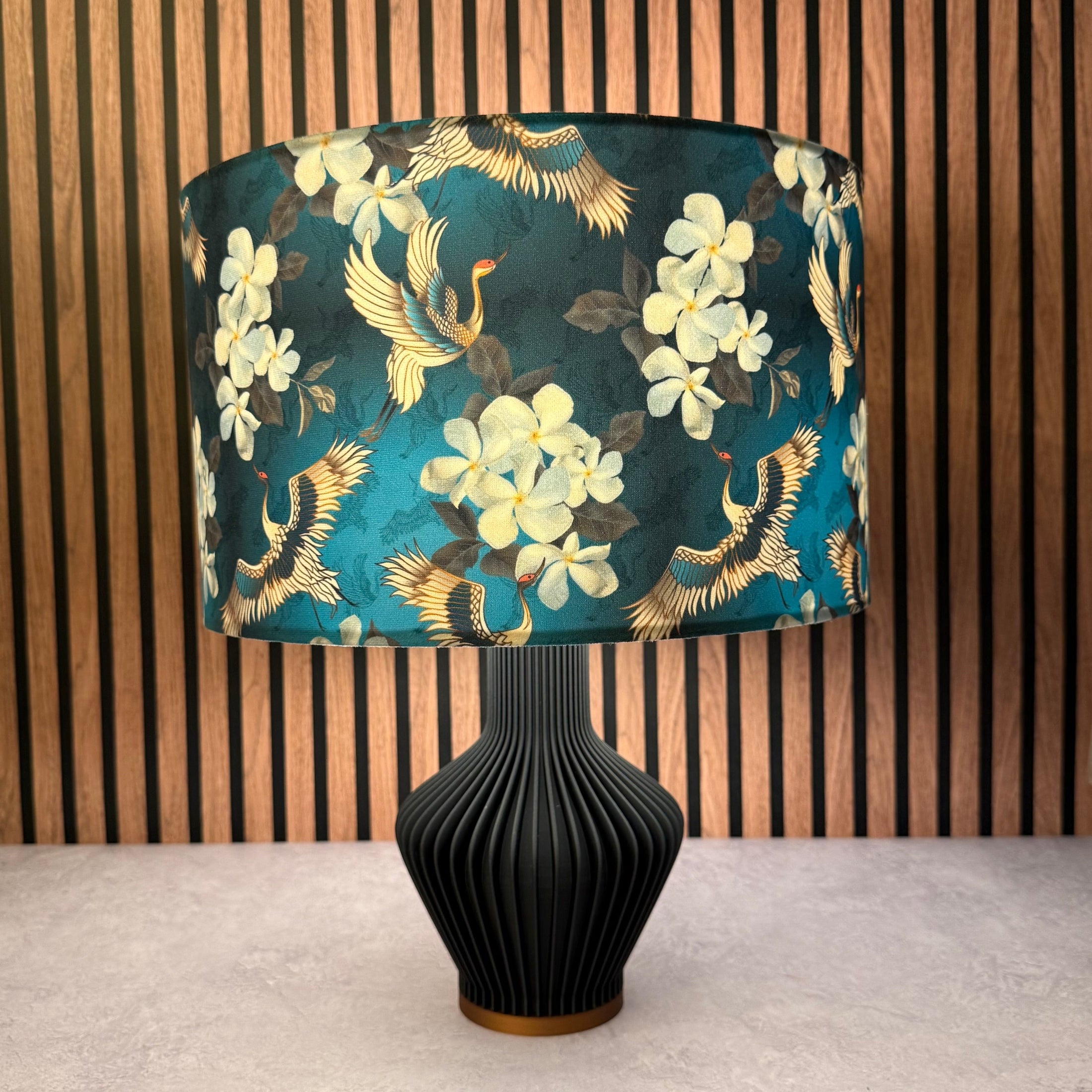Japanese Mini Crane | Teal & Grey | Lampshade