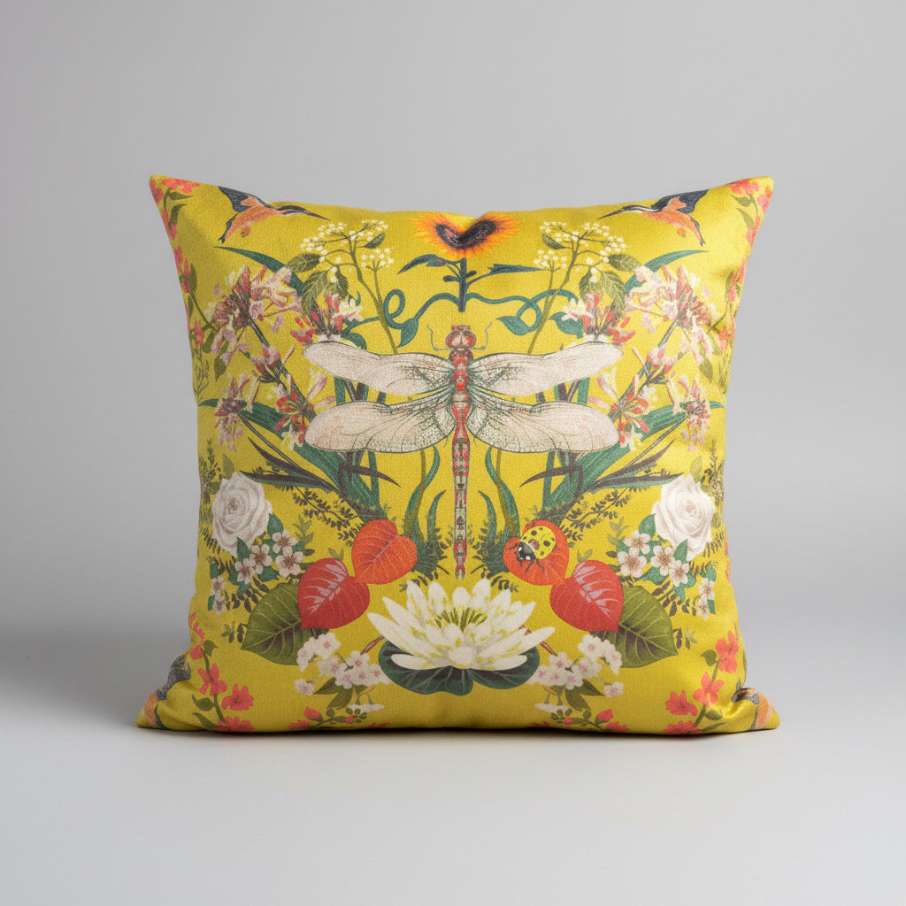 Garden Treasures | Citrus & Orange Velvet | Becca Who | Cushion