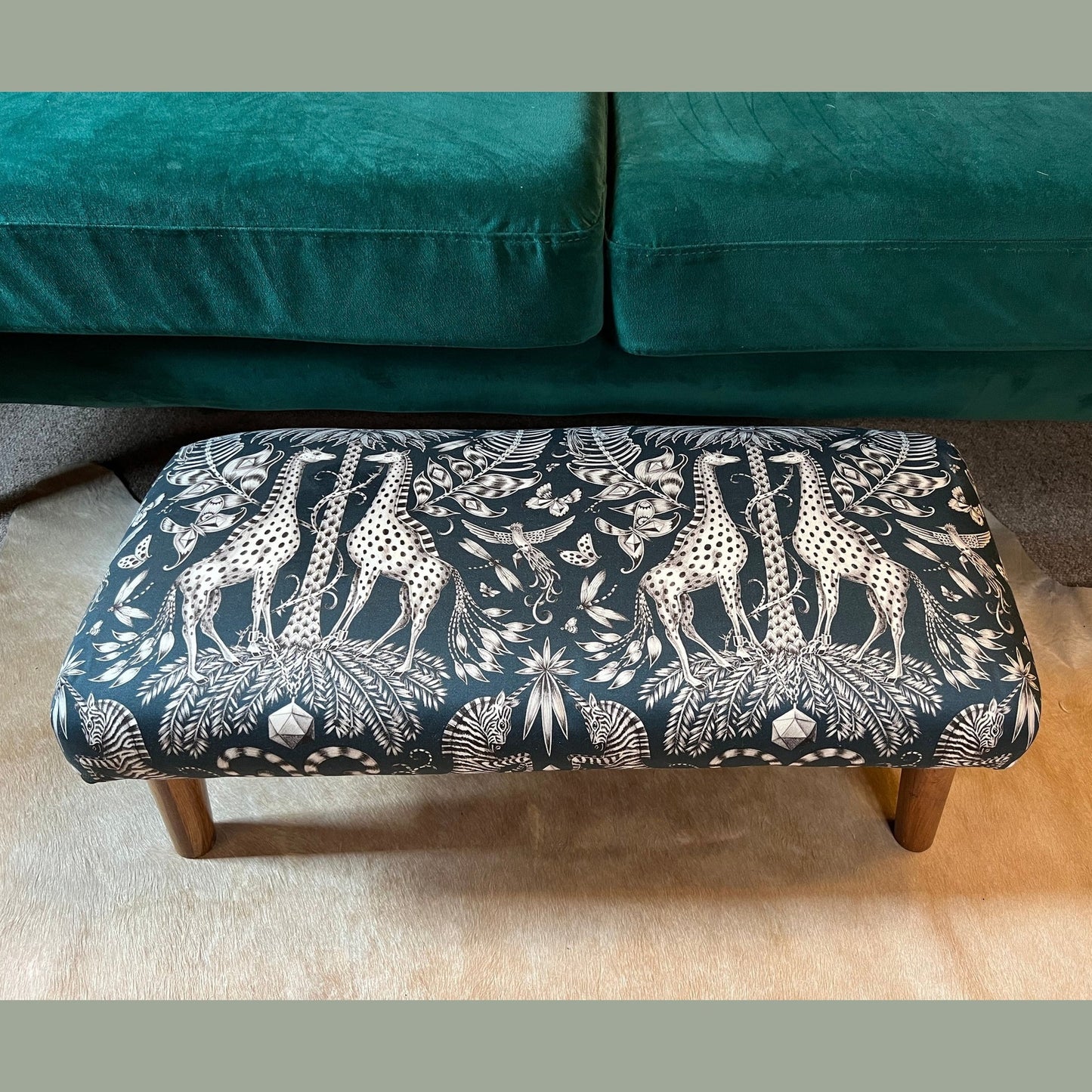 Kruger navy footstool Emma J Shipley