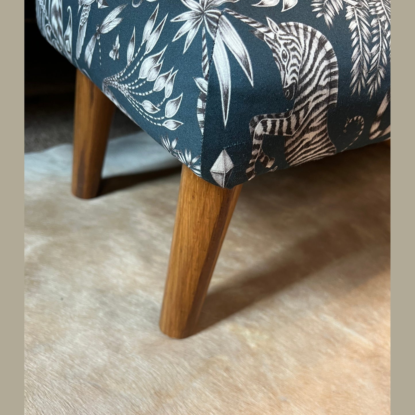 Kruger navy footstool Emma J Shipley