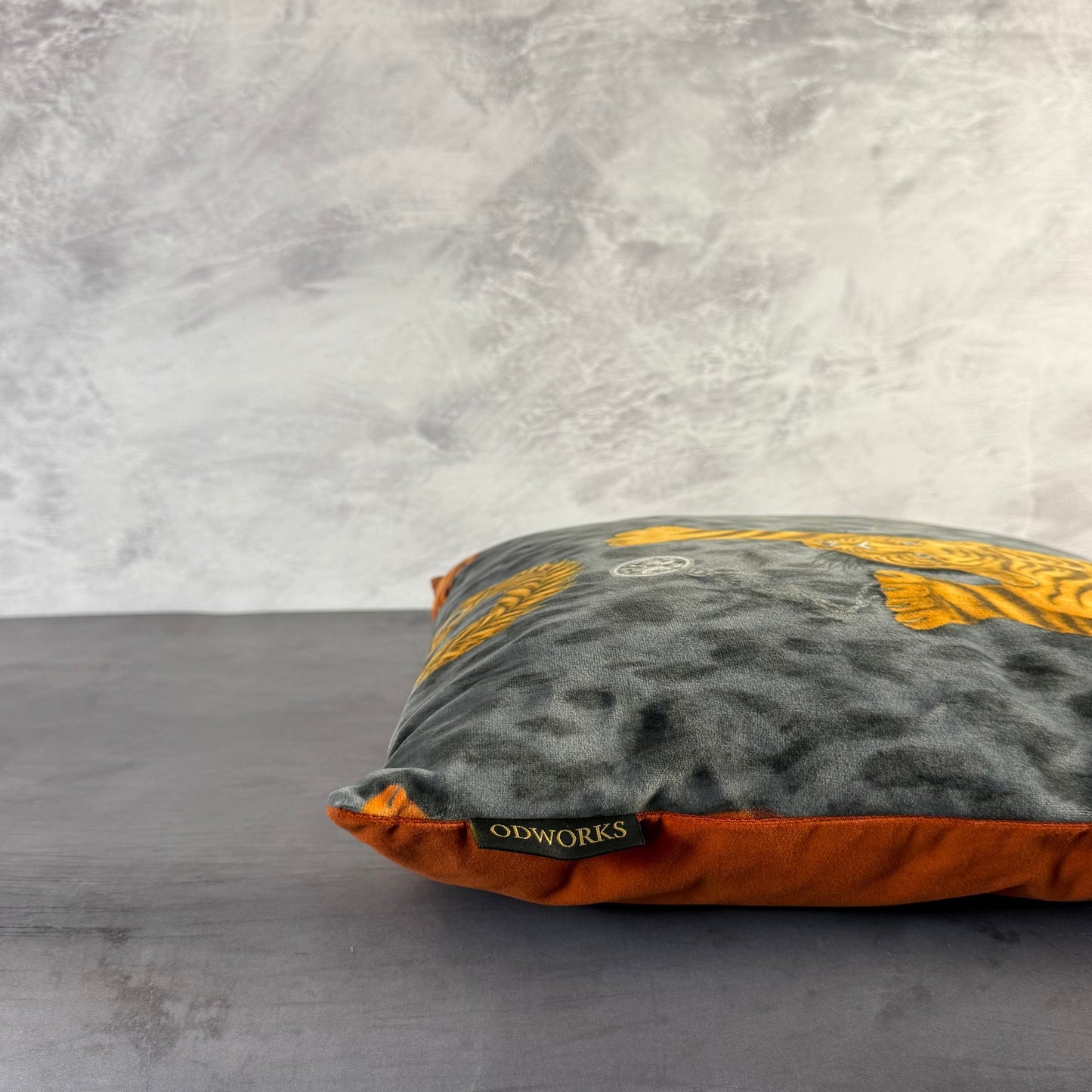 Tigras luxury velvet cushion Emma J Shipley