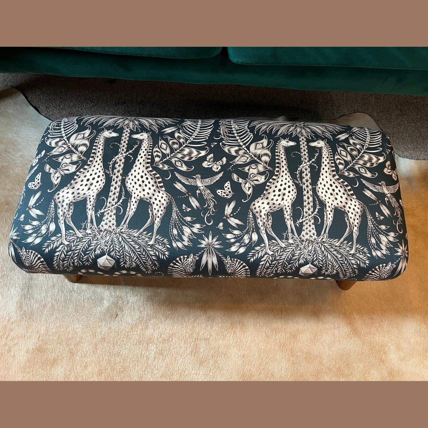 Kruger navy footstool Emma J Shipley