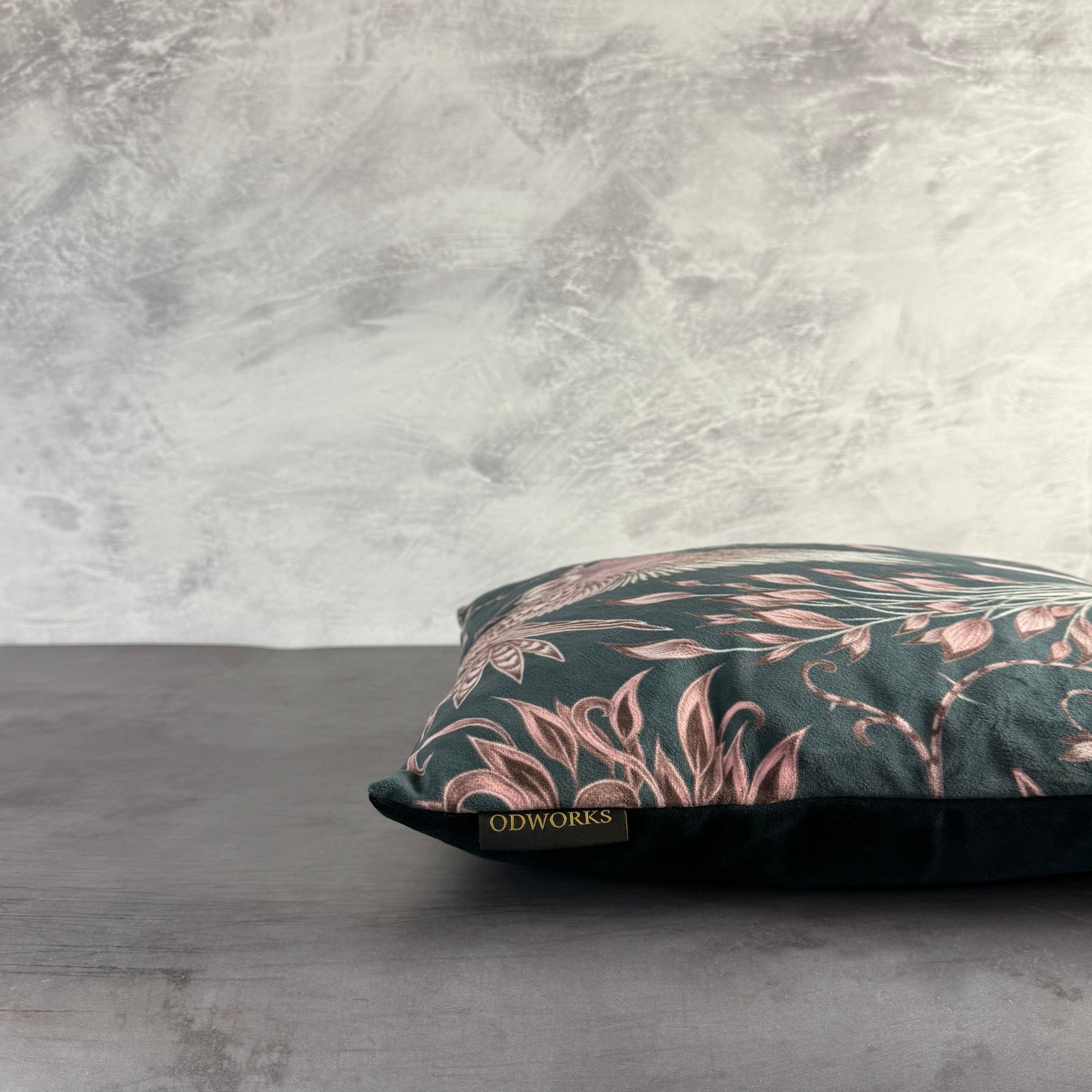 Audubon Birds | Teal & Pink Velvet | Emma J Shipley | Cushion