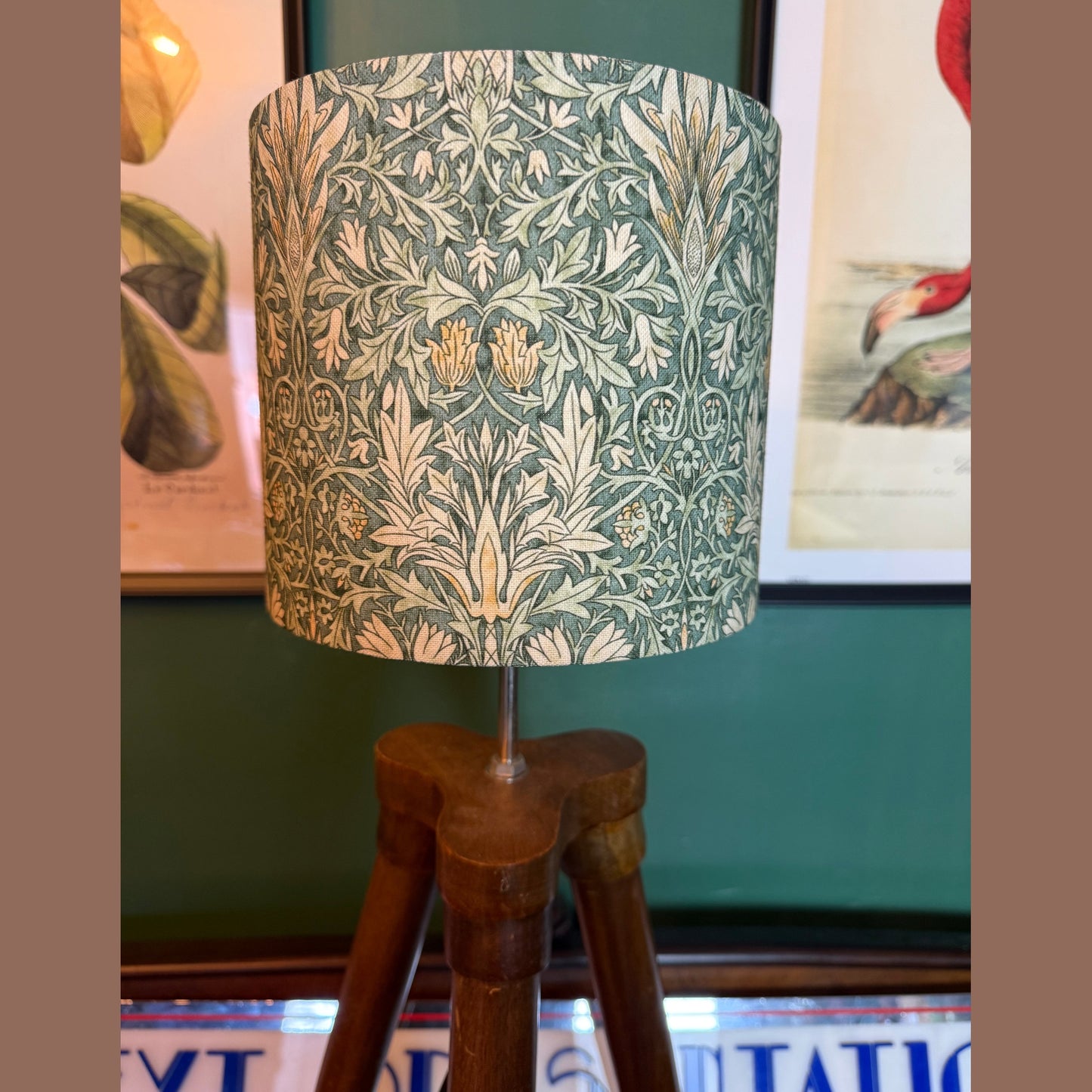 William Morris Snakeshead Lampshade - Sage colour