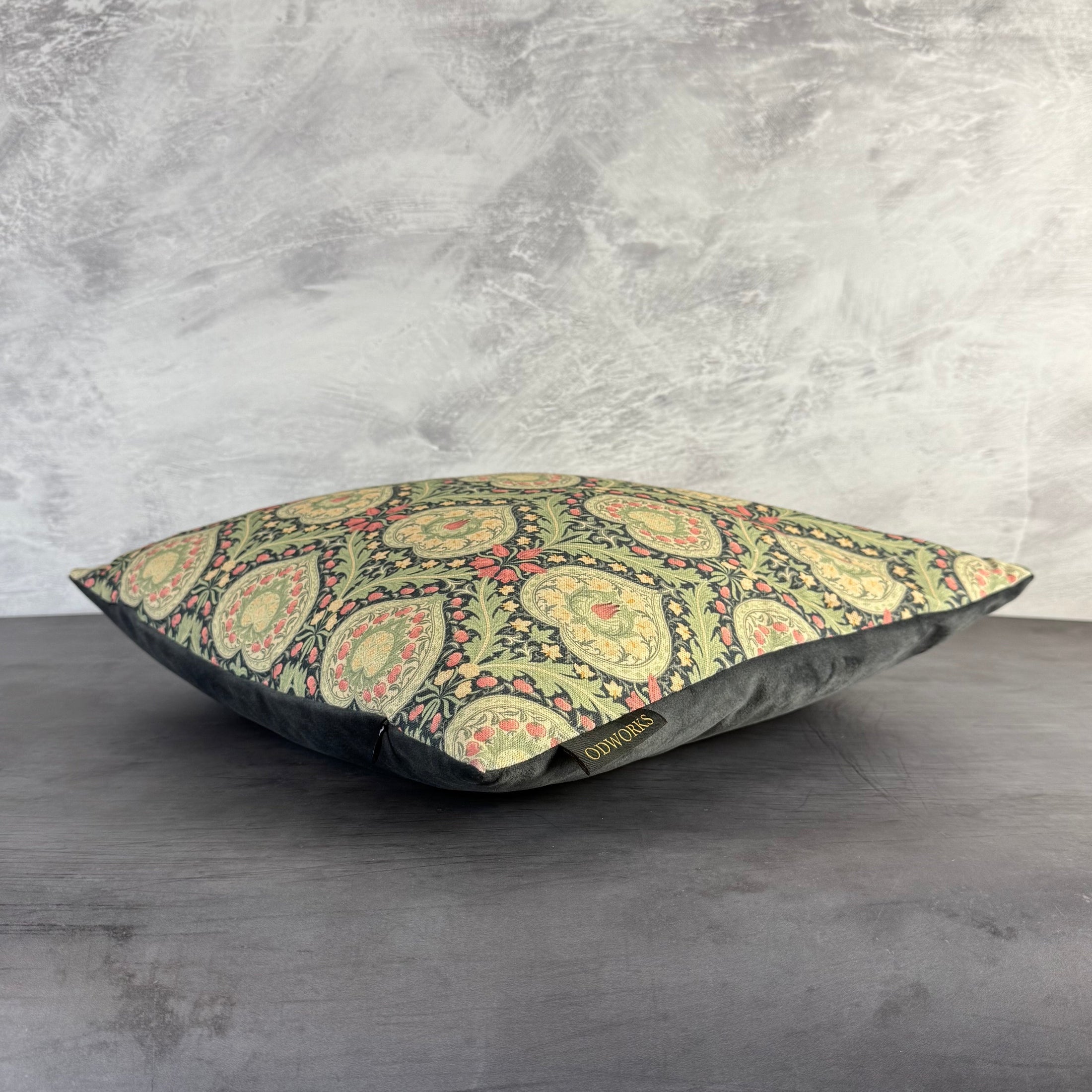 Eden | Midnight & Green Cotton | William Morris | Cushion