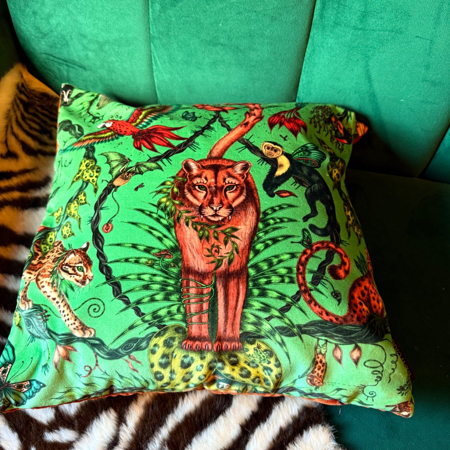 Bosque Dreams luxury velvet cushion Emma J Shipley
