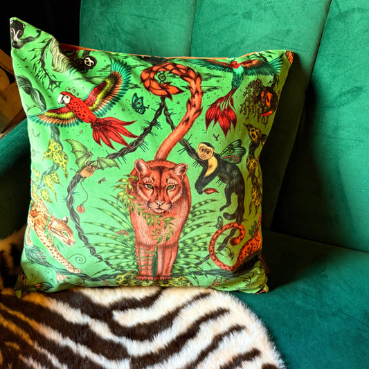 Bosque Dreams luxury velvet cushion Emma J Shipley