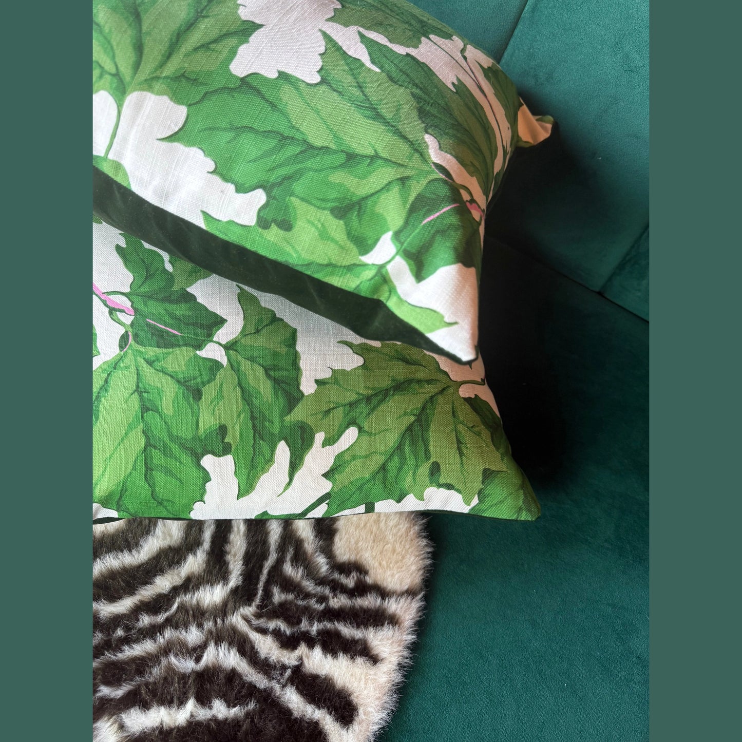 Dappled leaf luxury cushion Sophie Robinson Harlequin