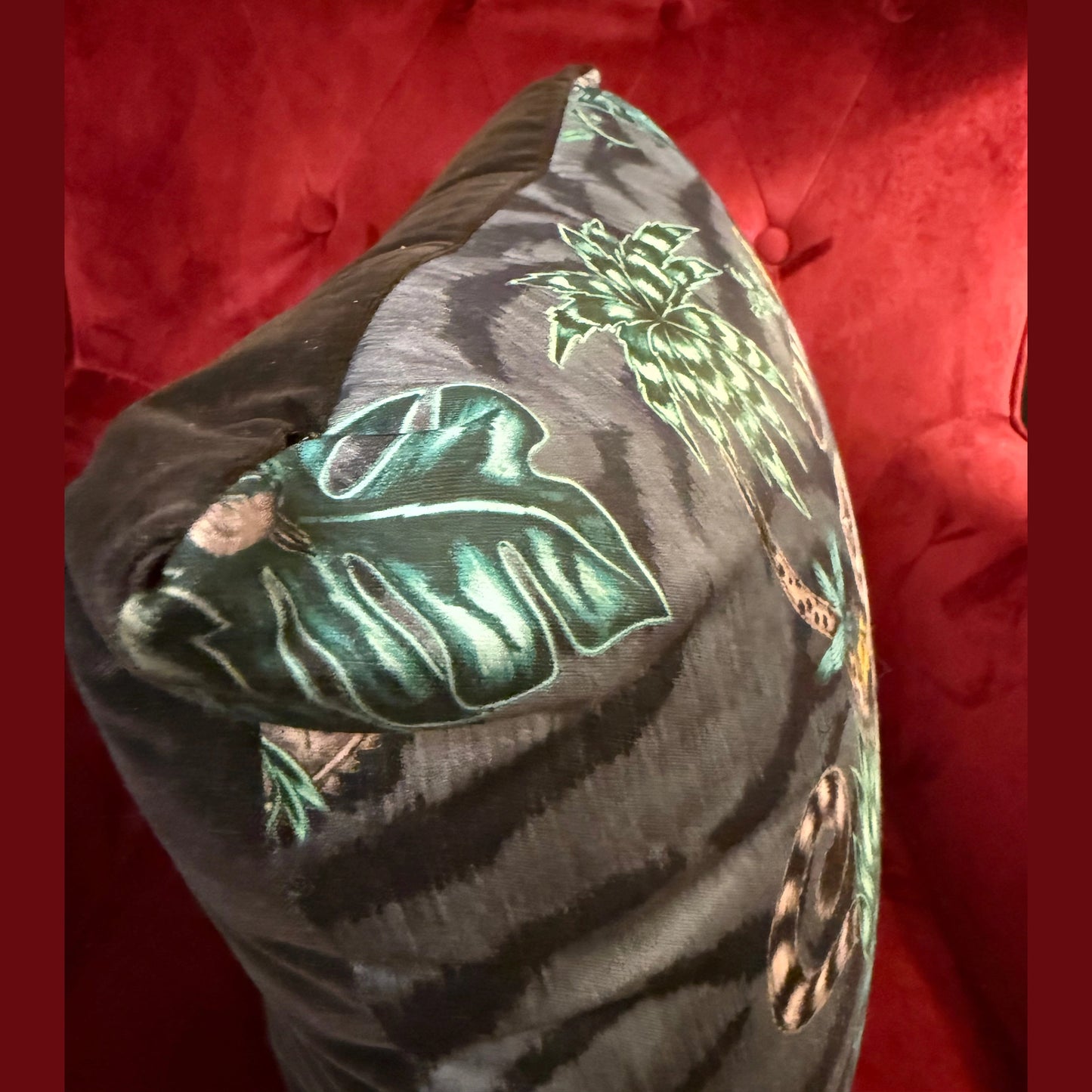 Emma J Shipley Lamur navy cushion