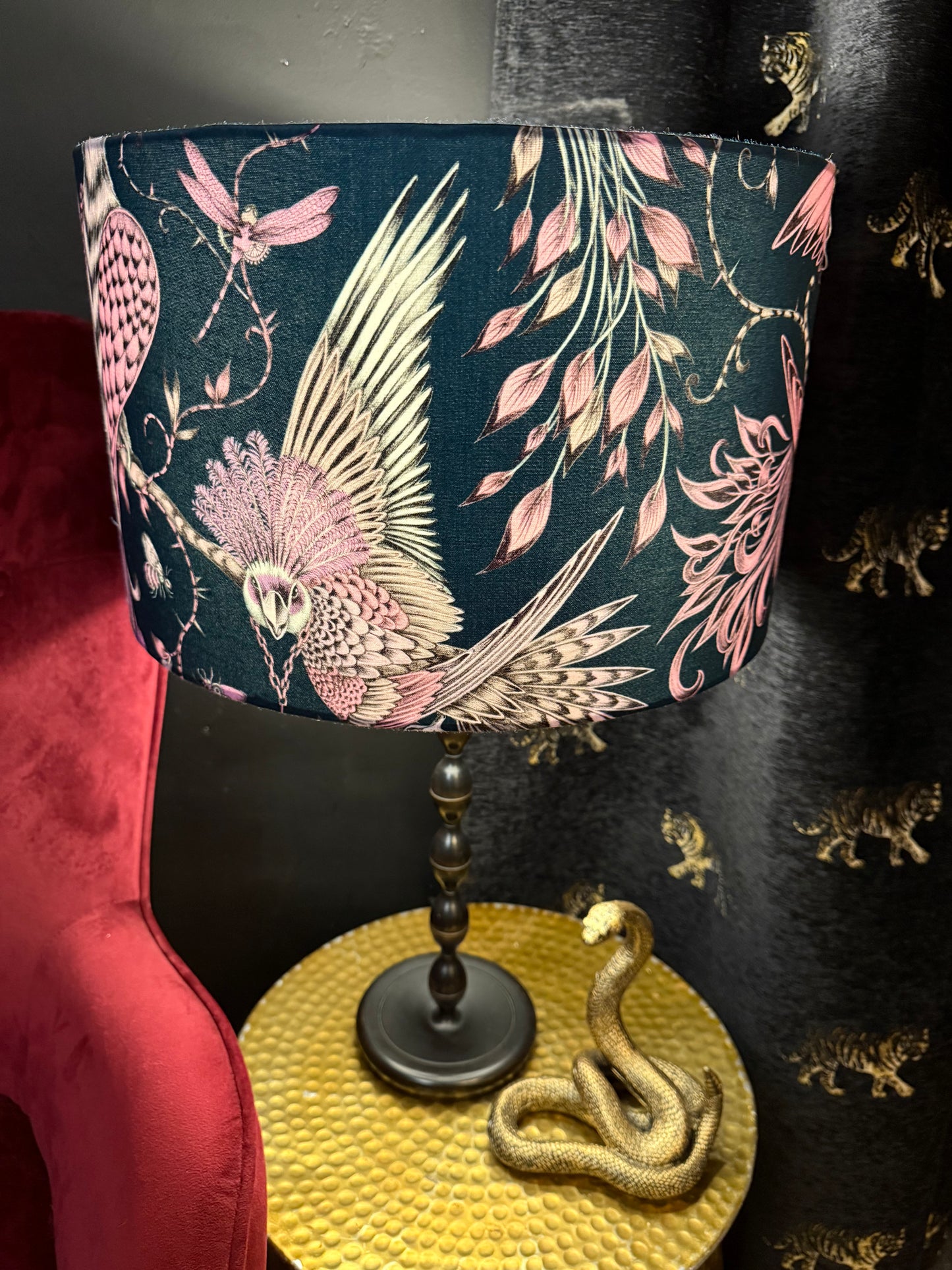 The Audubon 
lampshade Emma J Shipley birds parrot