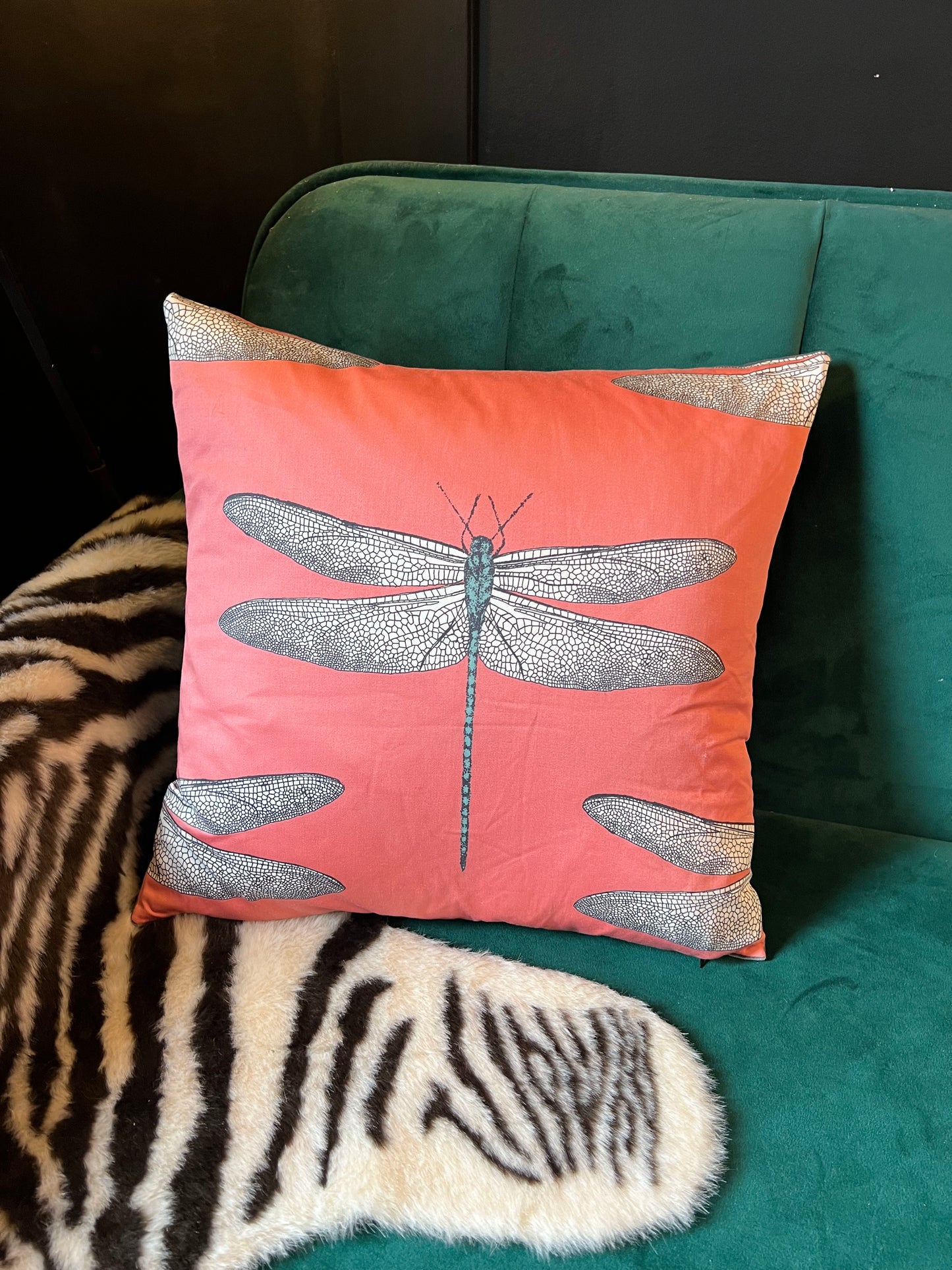 Demoiselle dragonfly cushion Harlequin