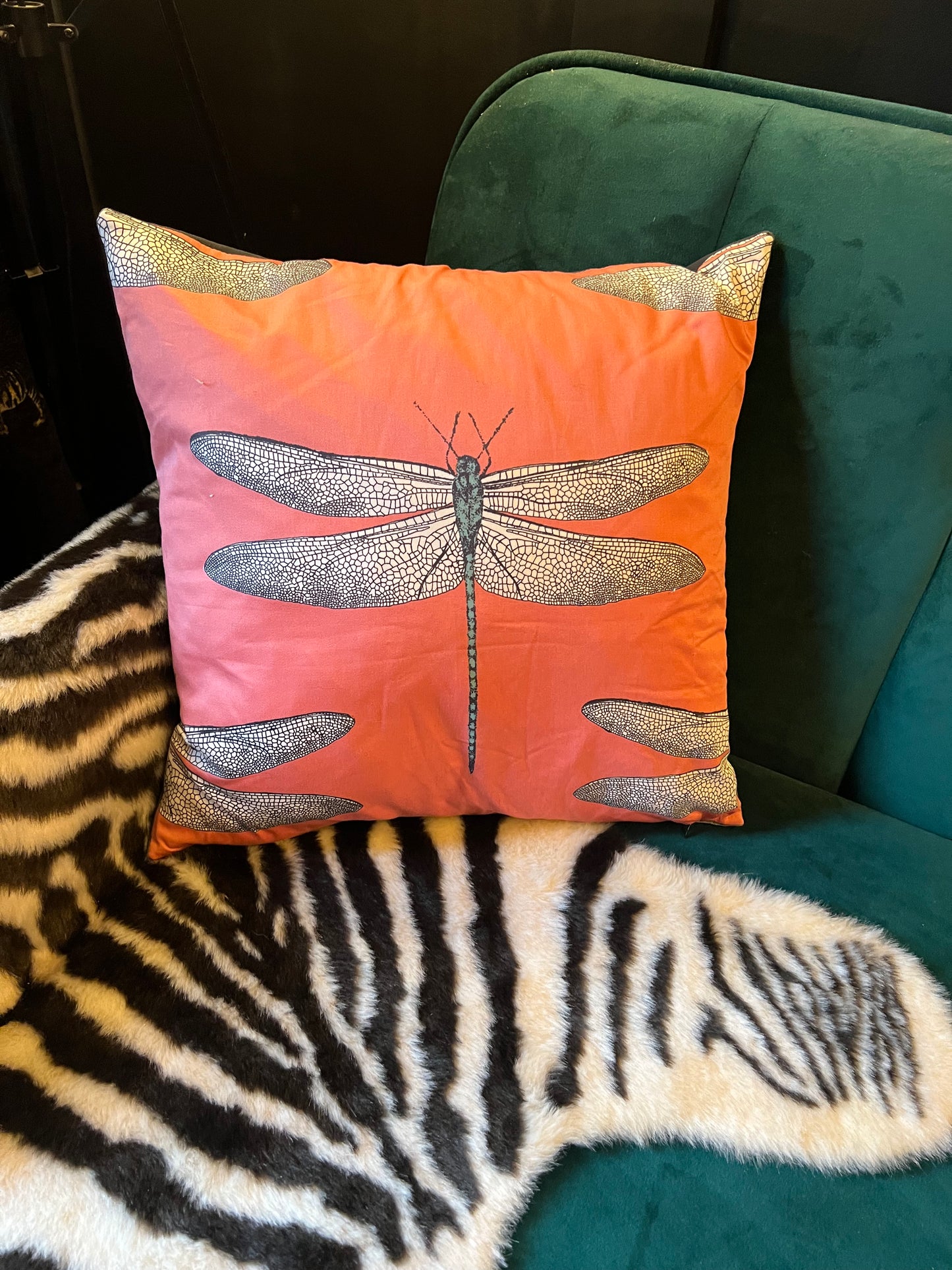 Demoiselle dragonfly cushion Harlequin