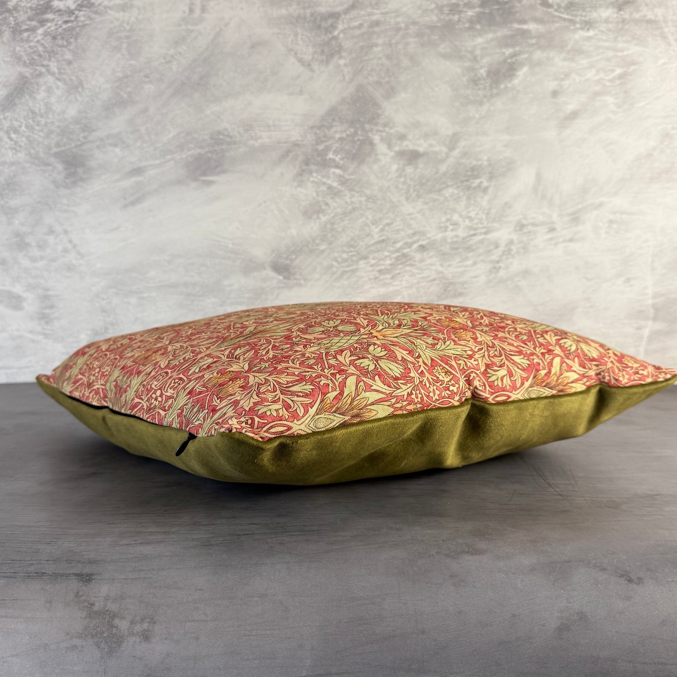 Snakeshead | Bordeaux & Cream Cotton | William Morris | Cushion