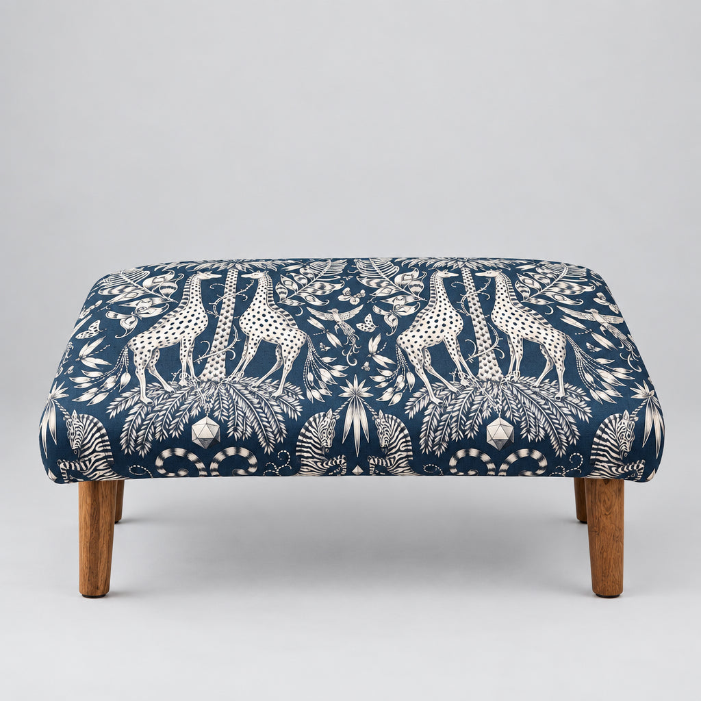 Kruger Navy | Footstool | Emma J Shipley