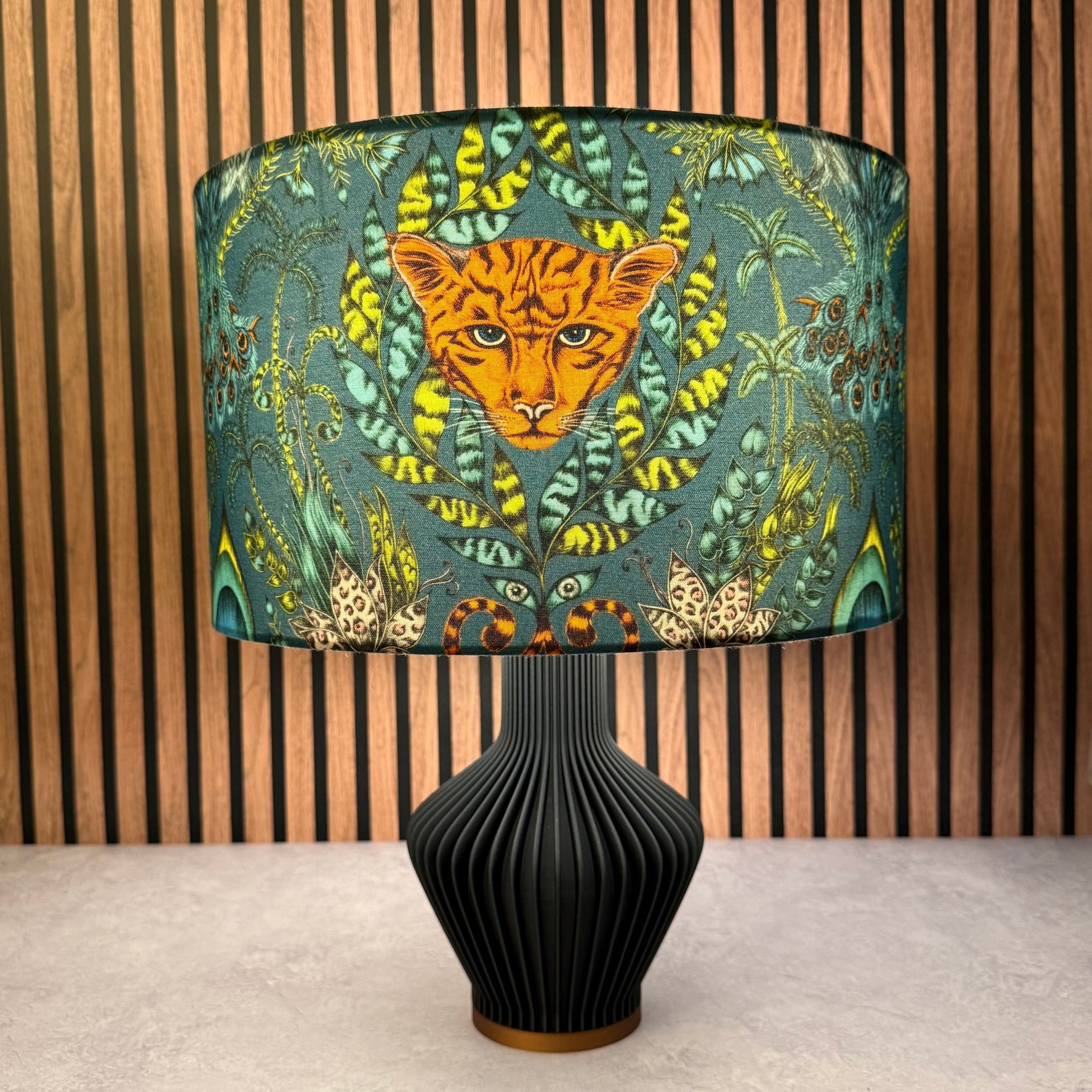 Amazon Tiger |  Teal & Orange | Emma J Shipley | Lampshade