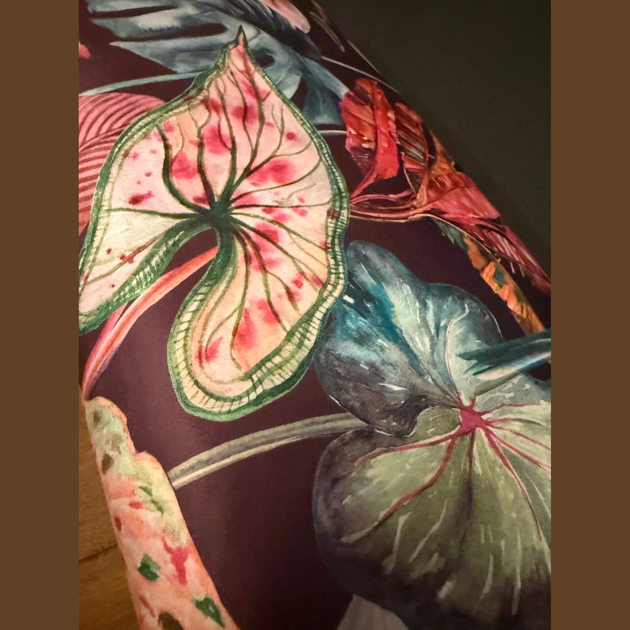 Acid Leaf | Pink & Teal Velvet  | Bench