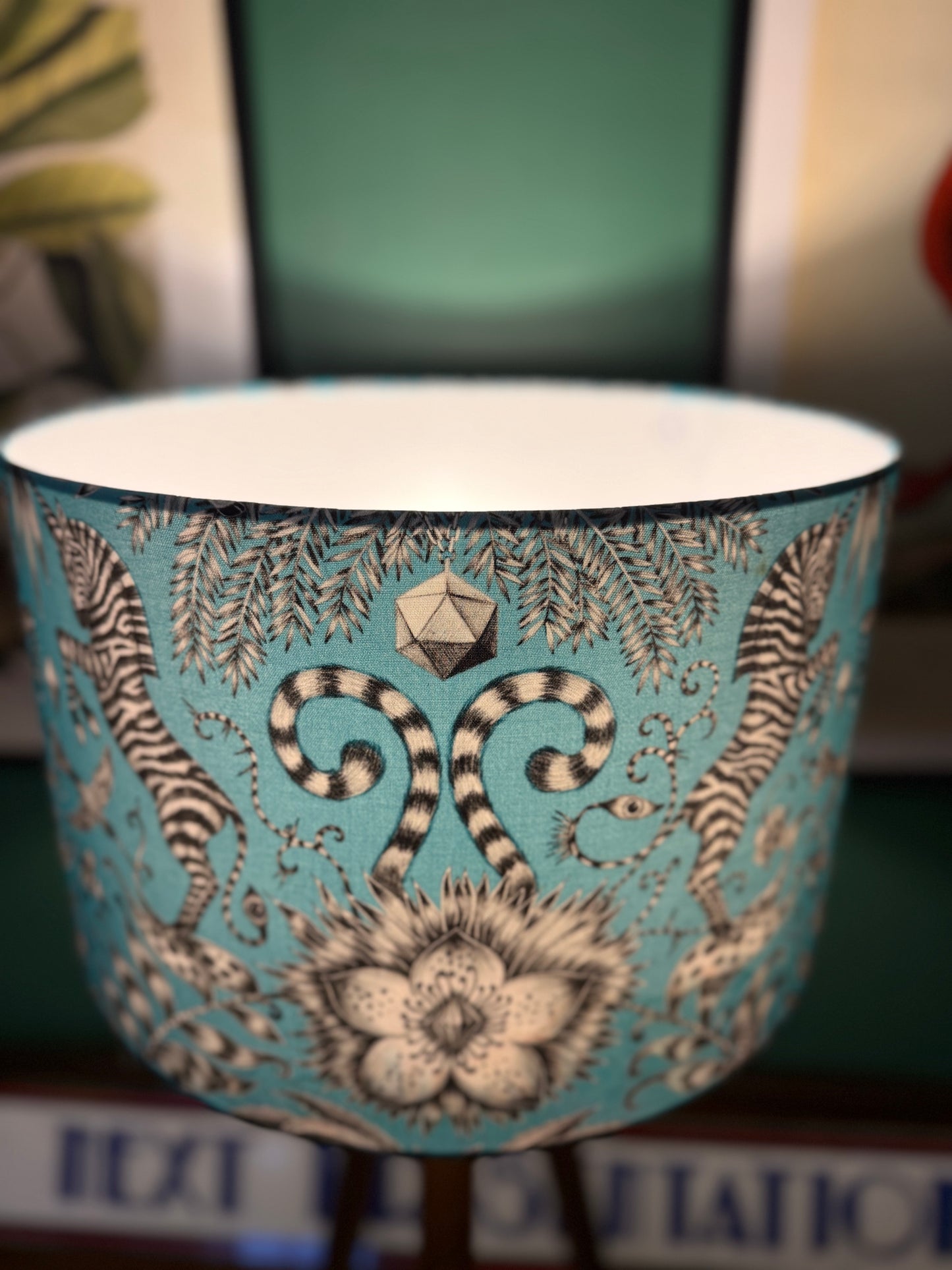 The Kruger 
lampshade Emma J Shipley giraffe turquoise