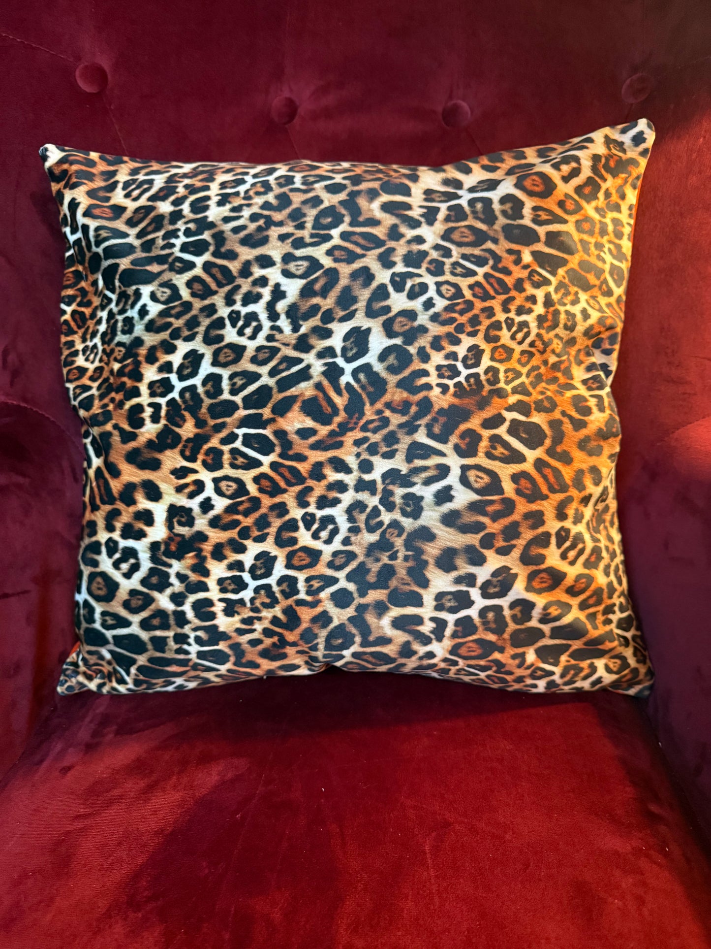 The leopards bollox jungle luxury velvet cushion