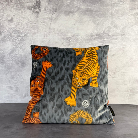 Tigras luxury velvet cushion Emma J Shipley