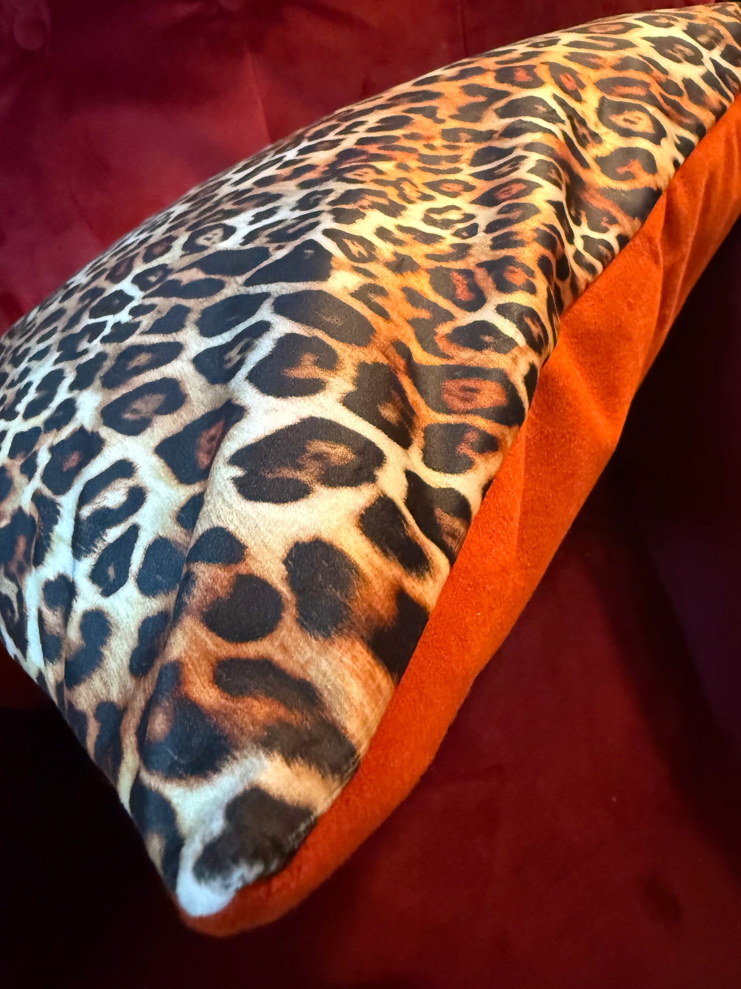 The leopards bollox jungle luxury velvet cushion