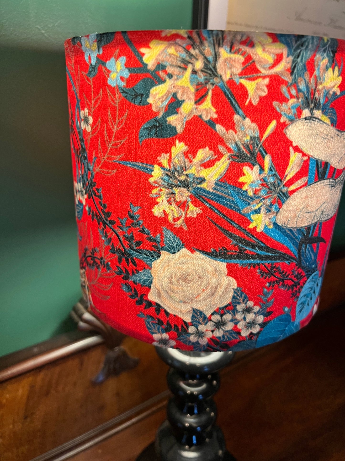 Garden treasures dragonfly red lampshade Becca Who