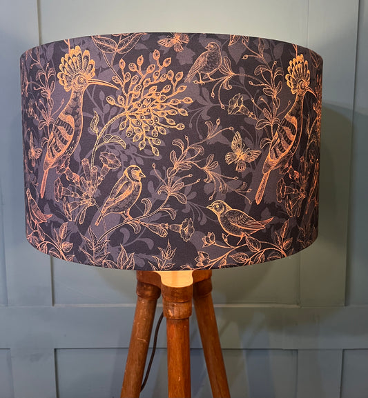 Rustic birds hoopoe lampshade