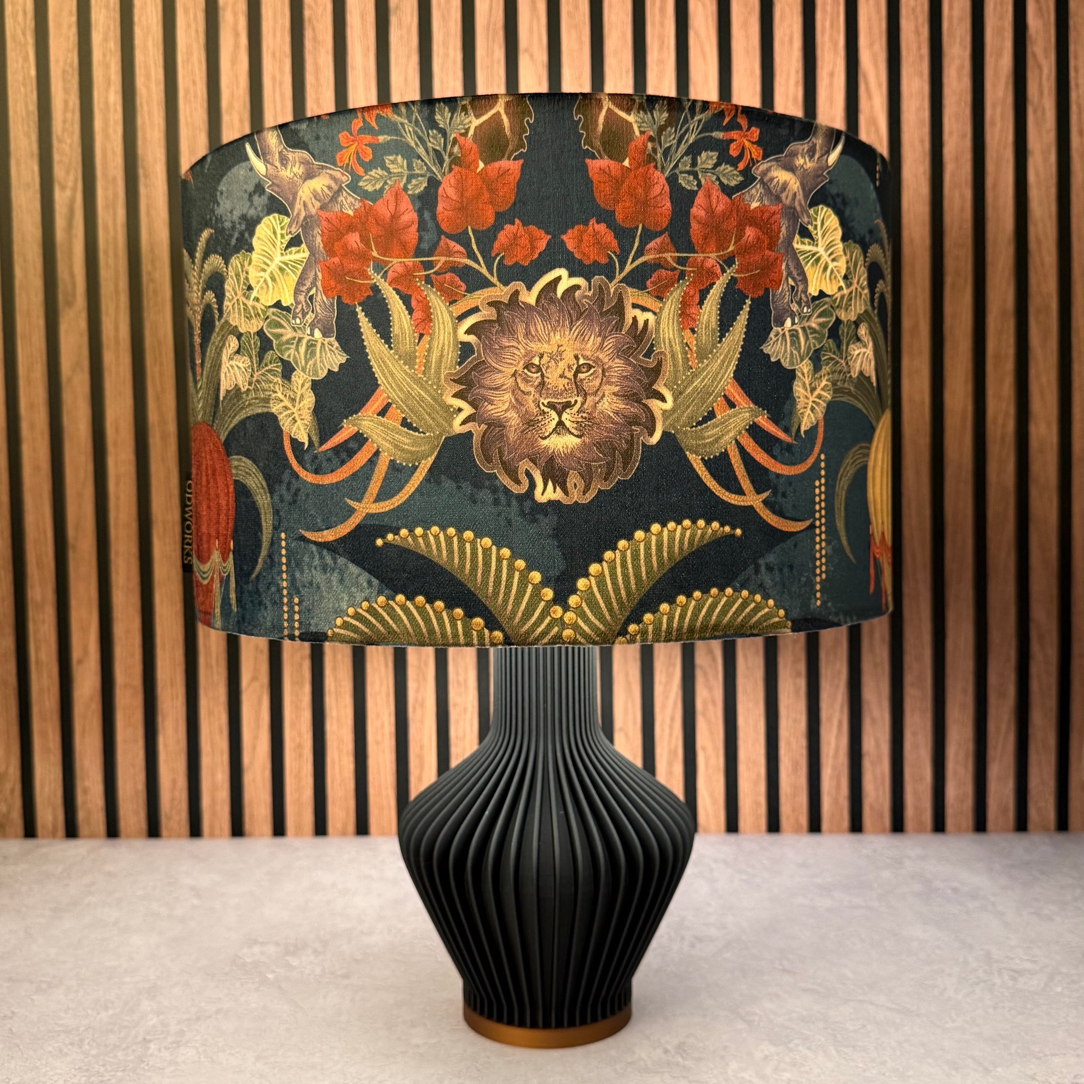 Balloon Safari | Navy & Gold Velvet | Becca Who | Lampshade