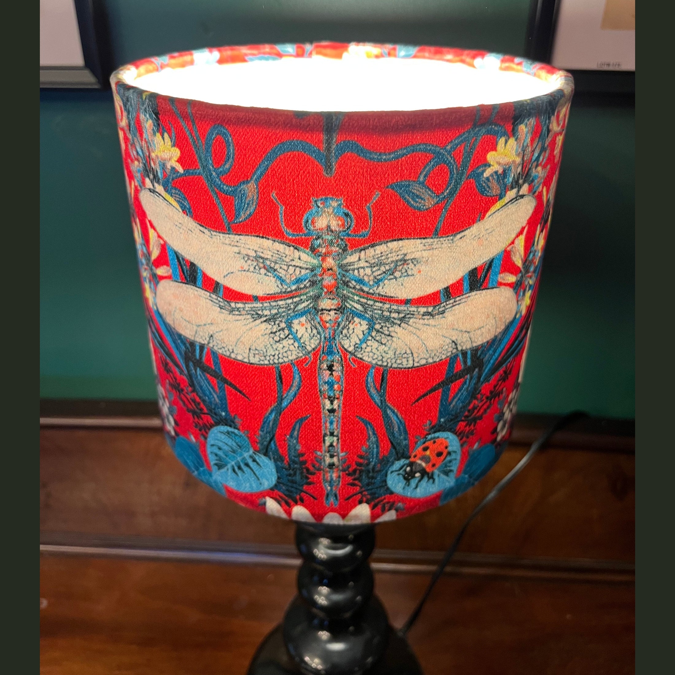 Garden Treasures | Red & Blue Velvet | Becca Who | Lampshade
