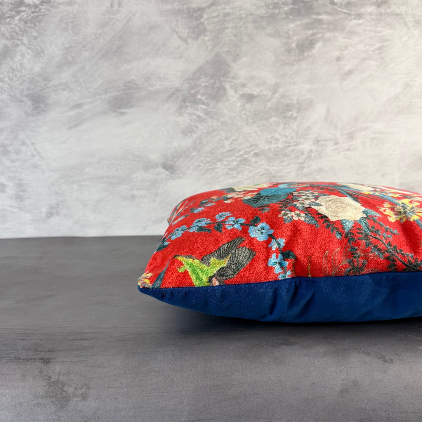 Garden treasures scarlet luxury velvet cushion Becca Who