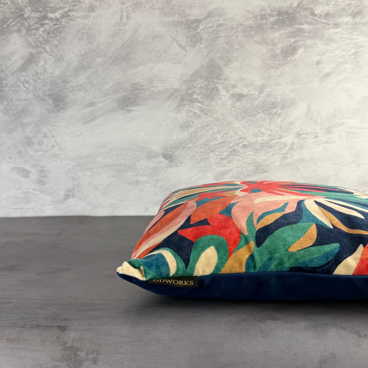 Melora luxury velvet cushion Harlequin