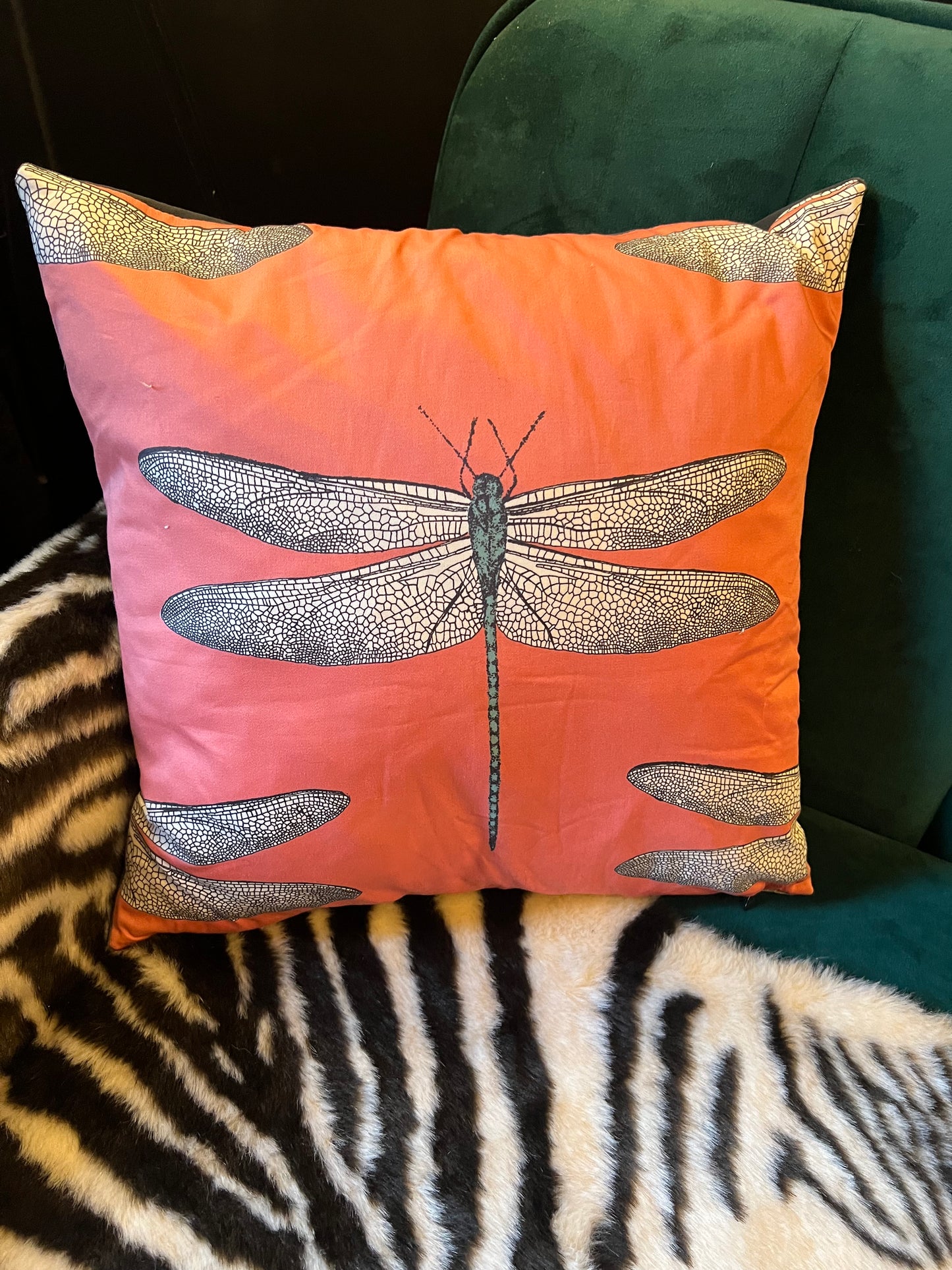 Demoiselle dragonfly cushion Harlequin