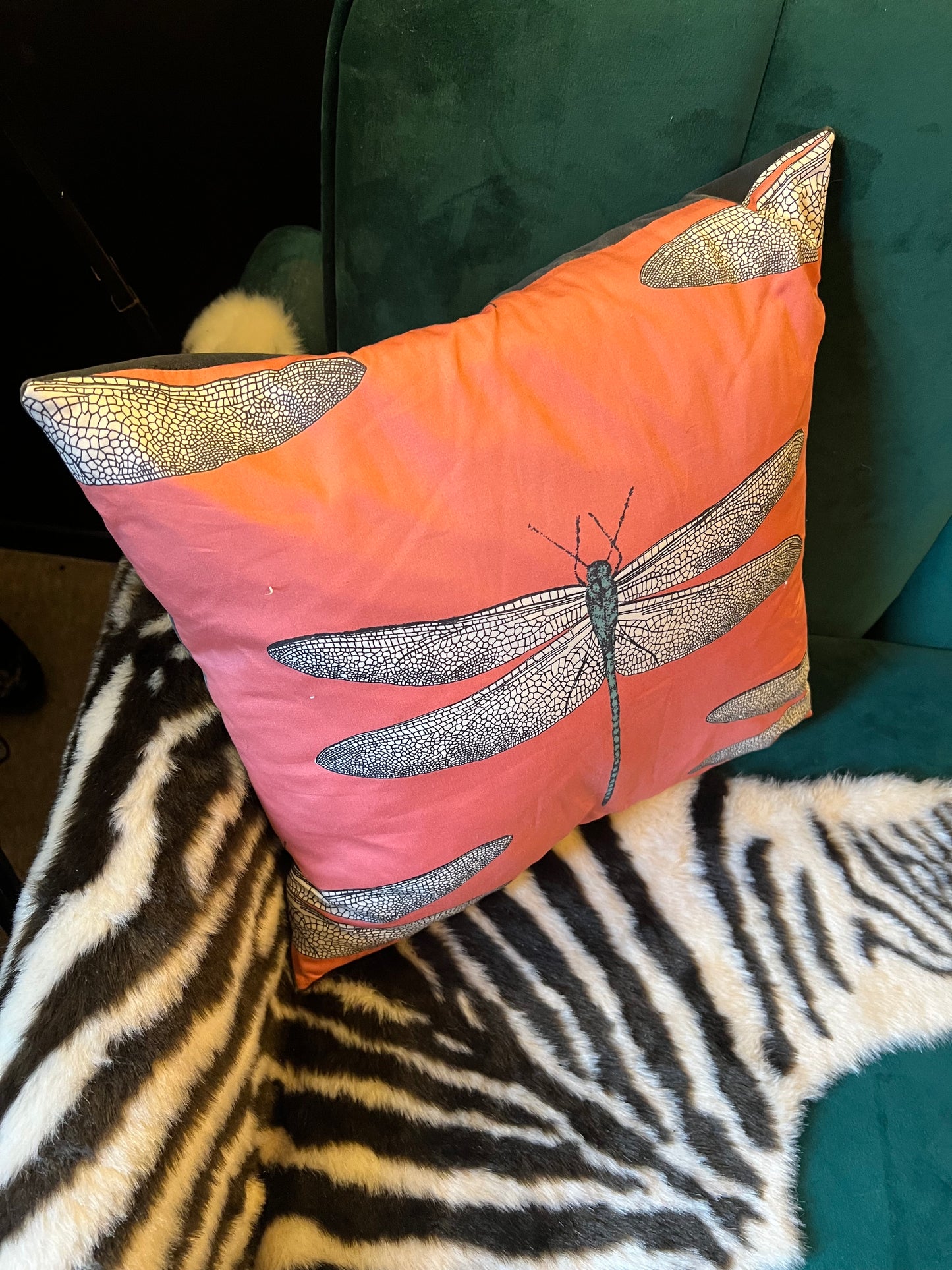 Demoiselle dragonfly cushion Harlequin