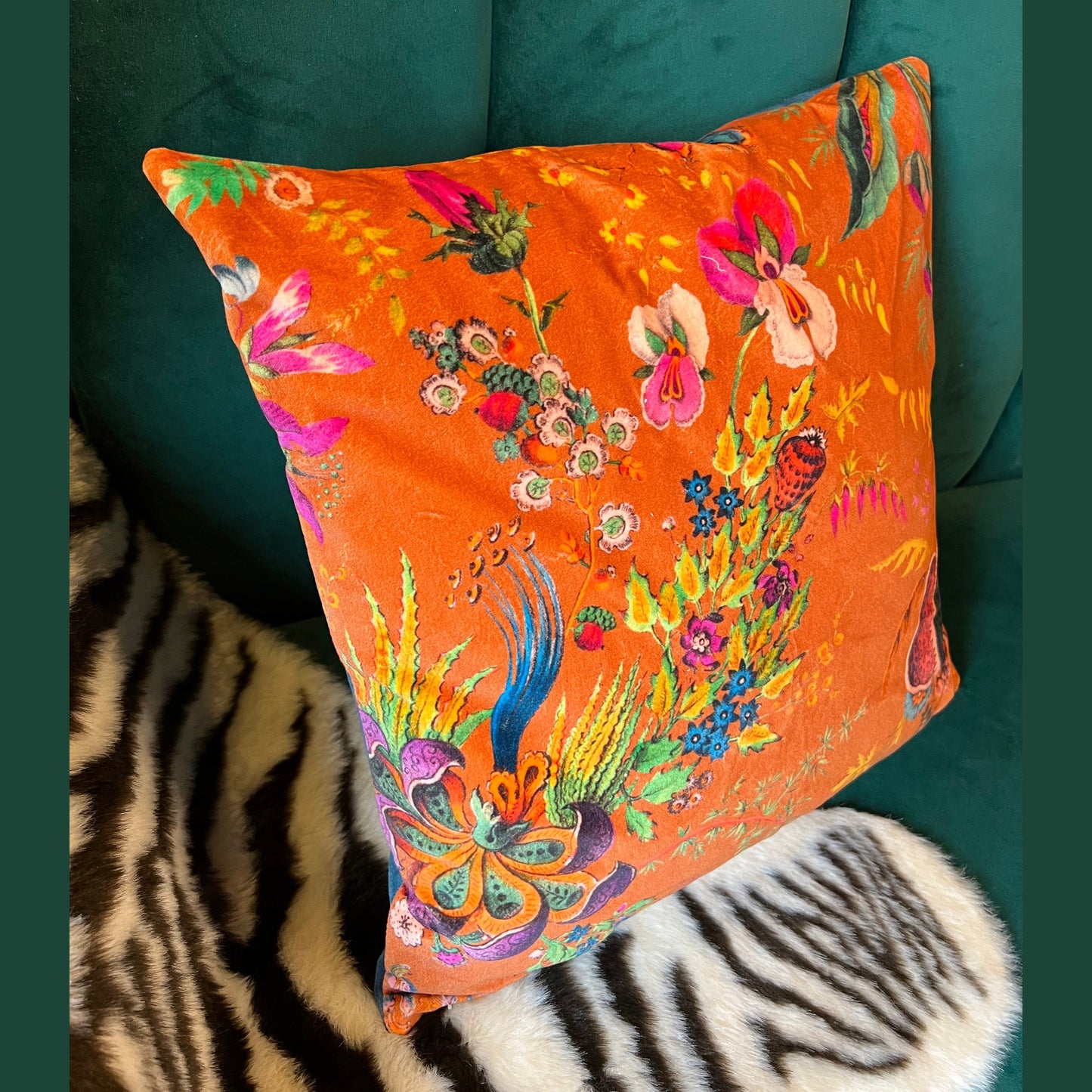 Luxury Velvet Embroidered Cushions Wonderland Luxury Velvet