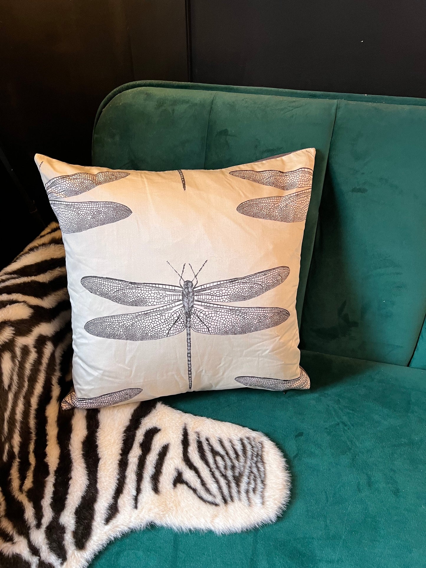 Demoiselle dragonfly cushion Harlequin